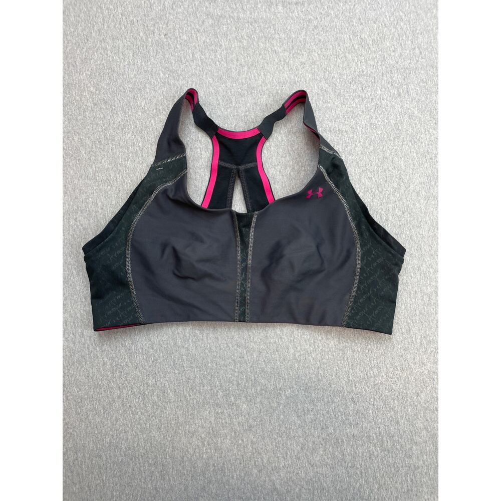 Under Armour Sports Bra Womens 38C Heatgear Shoulder Straps Compression - Picture 1 of 8